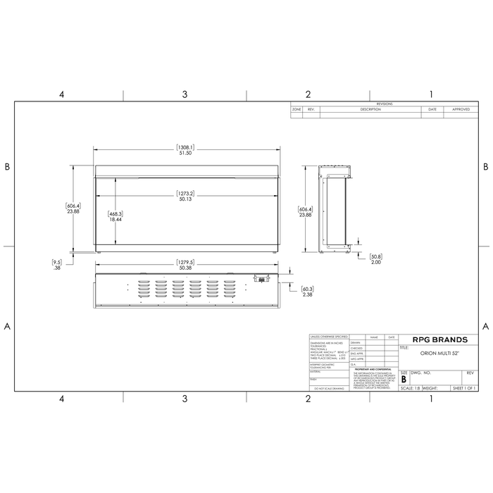 Modern Flames Orion Multi Electric Fireplace - 52"