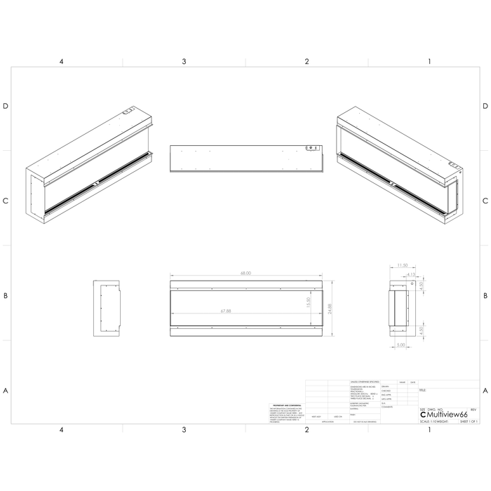 Modern Flames Landscape Pro Multi Electric Fireplace - 68"