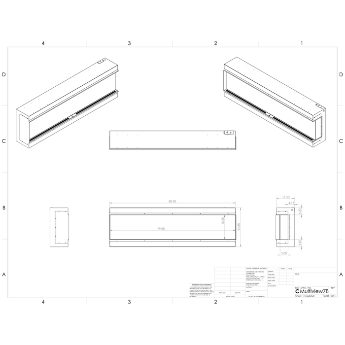 Modern Flames Landscape Pro Multi Electric Fireplace - 80"