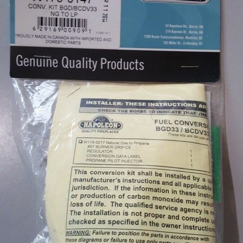 Napoleon Conversion Kit: Natural Gas NG to LP Propane (W175-0147)