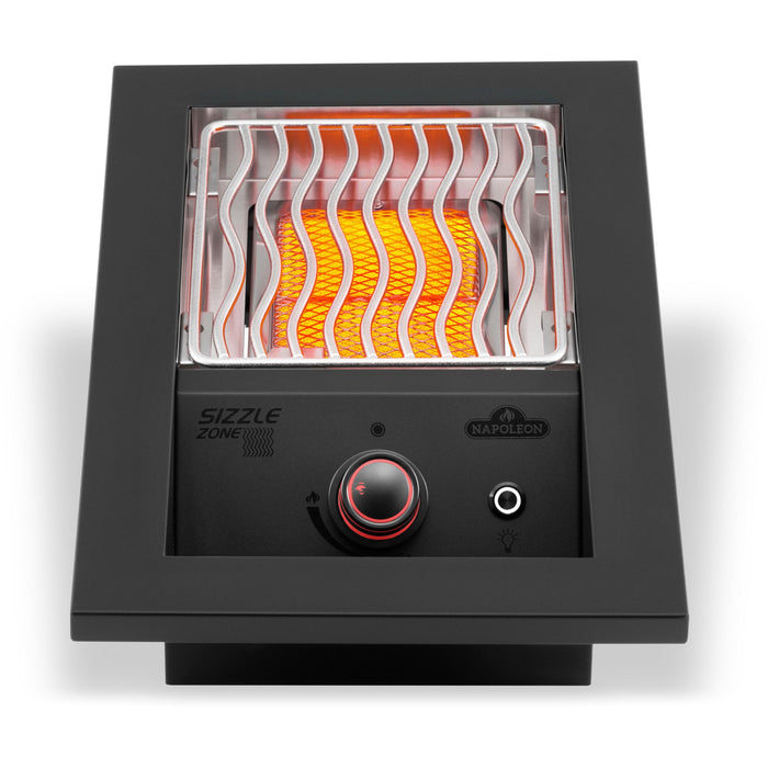 Napoleon 10" Single Infrared Burner with Matte Black Cover - Built-In 700 Series