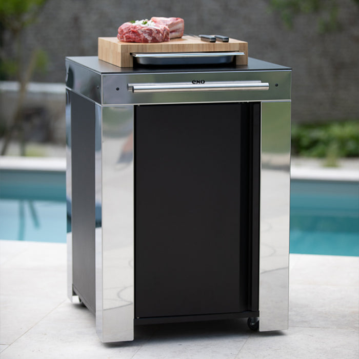 Eno Felix Black And Stainless Side-Table