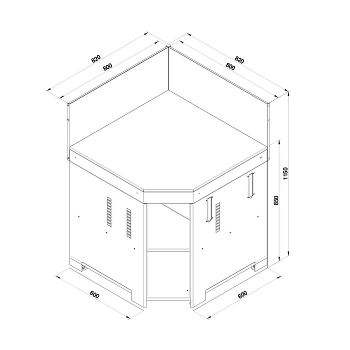 Eno Corner Module - Cargo Grey