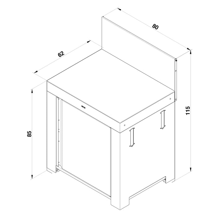 STANDARD MODULO Black and stainless - Kitchen module in SS - Black ...