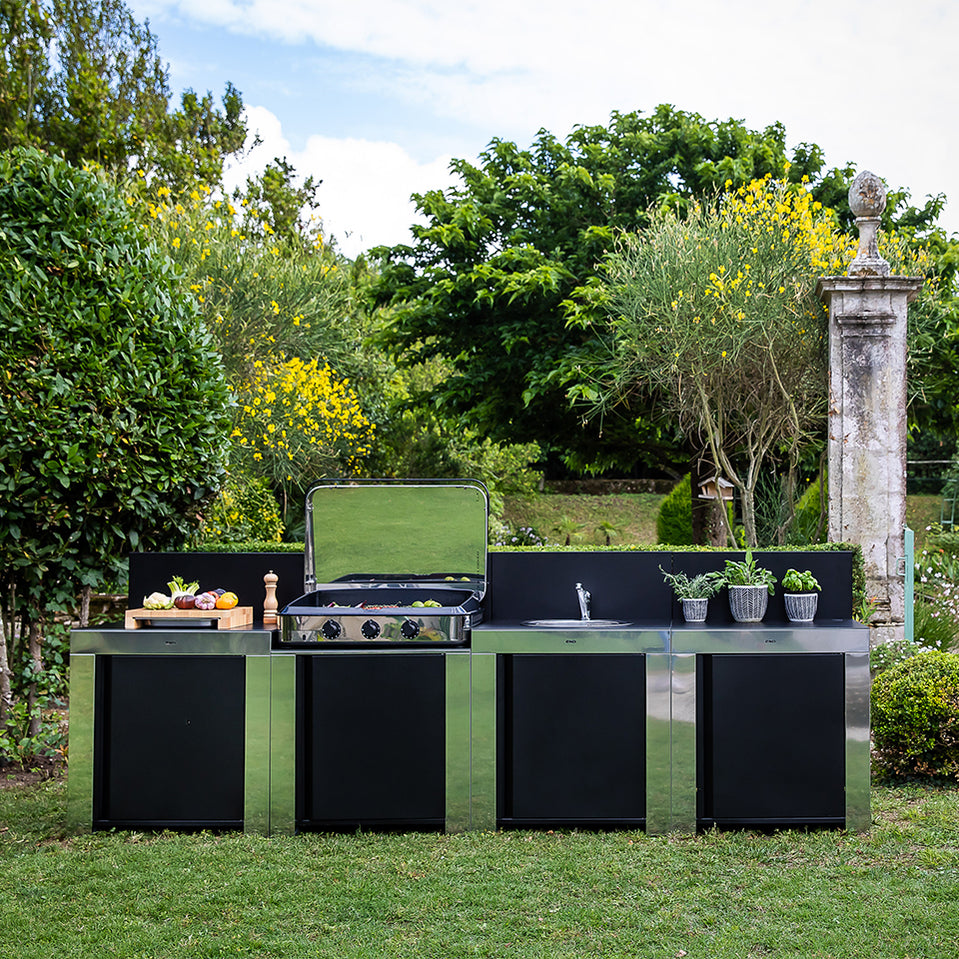 PLANCHA MODULO Black and stainless - Kitchen module SS - Black ...