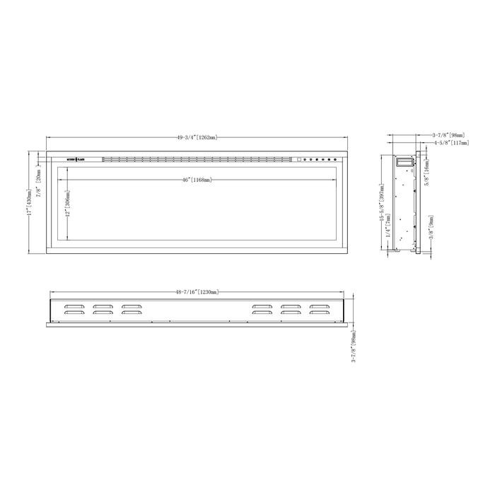 Modern Flames Spectrum Slimline Electric Fireplace - 50"