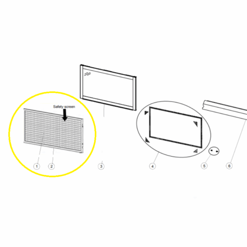 Napoleon Acent 46 Ambiance Illusion 47 Safety Screen (W565-0274-SER)