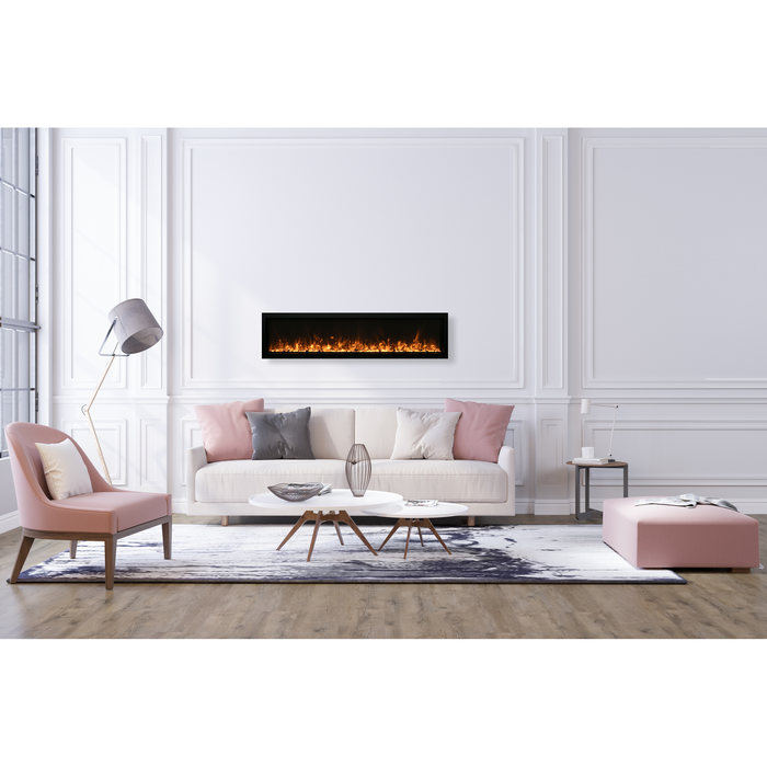 Amantii Symmetry Series - 60" Symmetry Xtra Slim Smart Electric Fireplace