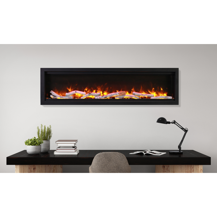 Amantii Symmetry Series - 74" Symmetry Lumina Smart Electric Fireplace
